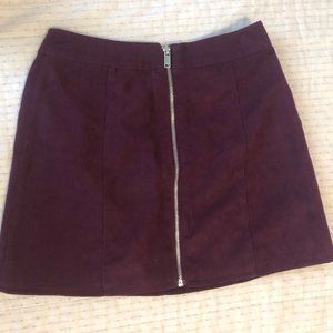 Purple Zip Up Skirt